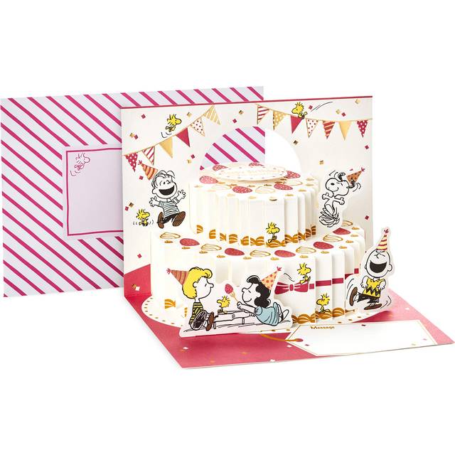 Hallmark Pop Up Peanuts Birthday Card (Peanuts and Snoopy Cake) (699RZQ1010)
