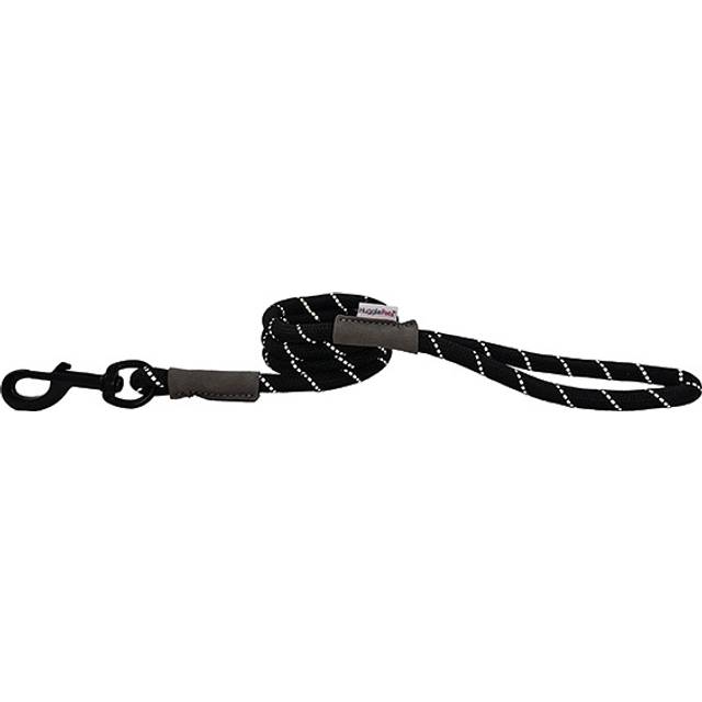 HugglePets Reflective Rope Dog Lead 107 x 1.2cm Black, Black