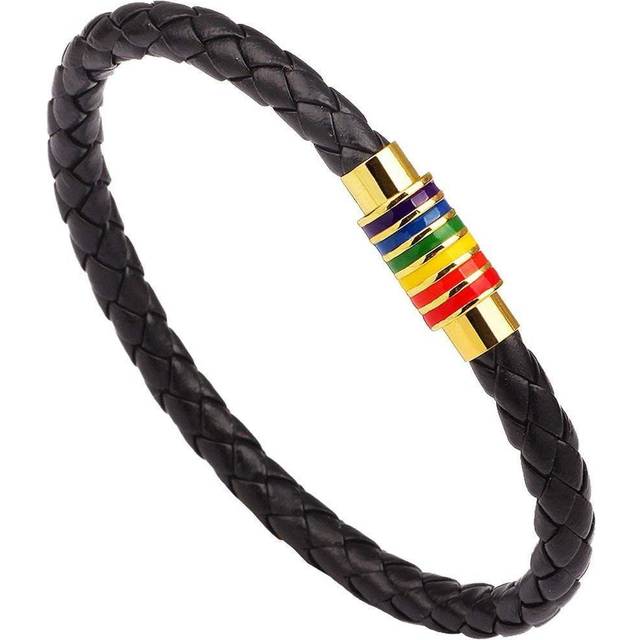 Pride Armband - Golden Rainbow - Magnetlås