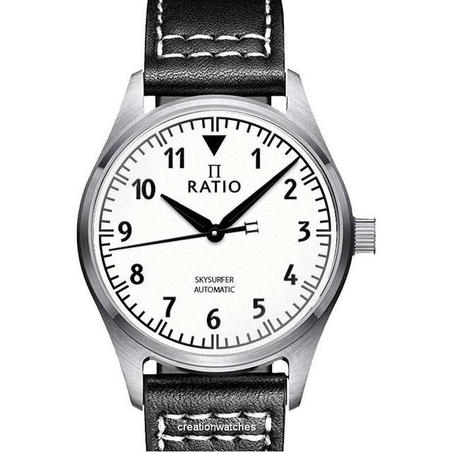 Ratio Skysurfer Pilot Full Luminous Dial Leather Automatic RTS307 200M Men's Watch