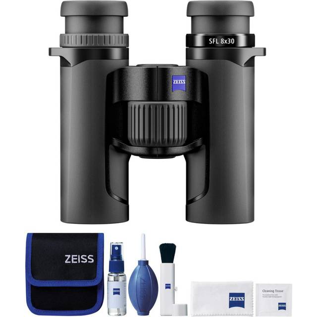 Zeiss SFL Ultra-Compact and Water-Resistant 8x30 Binoculars with SmartFocus Design in Black