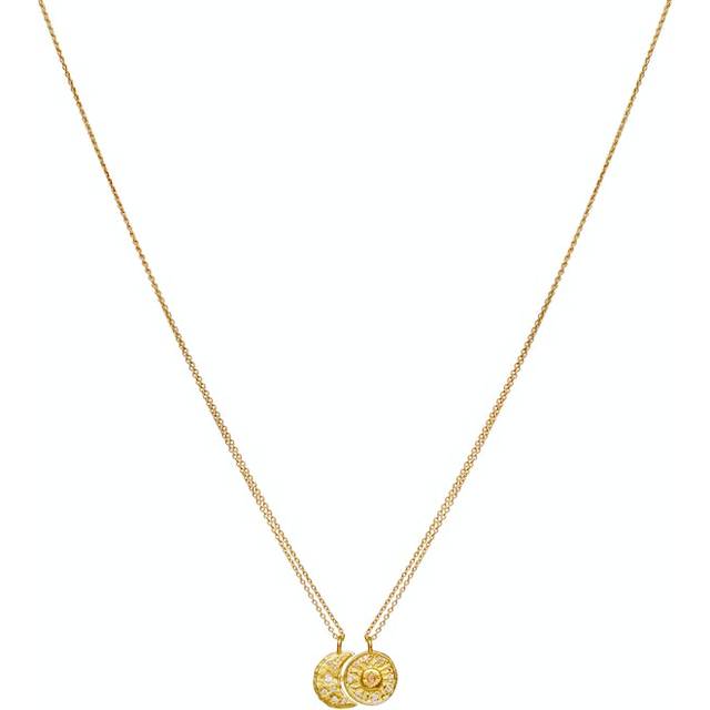 Maanesten The Moon Nest Friendship Necklace - Gold/Pink/Transparent