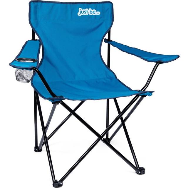 Folding Camping Chair for Adults and Kids Royal Blue with Dark Blue trim Lightweight Foldable Chair Suitable for Outdoors From just be