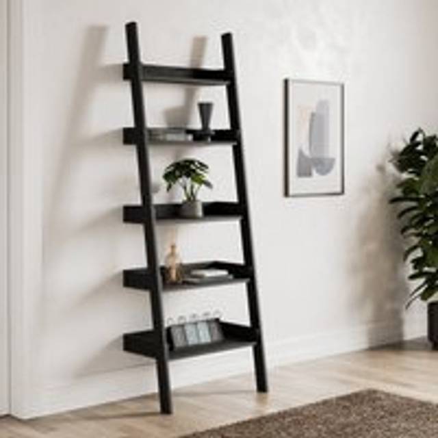 Fulton Ladder Bookcase - Black
