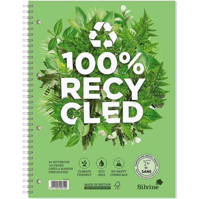 Silvine A4+ Wirebound Premium Recycled Notebook