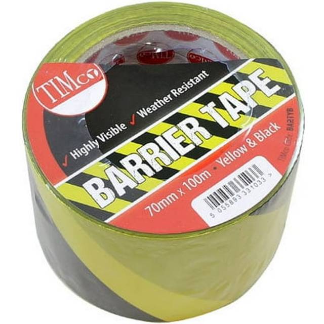 TIMCO Barrier Tape Yellow & Black - BARTYB- you get 4 - Yellow/Black