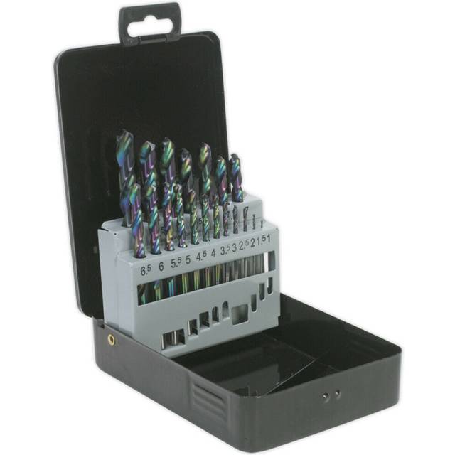 19 Piece Edge Ground HSS Drill Bit Set - 1mm to 10mm - For Hand & Pillar Drills