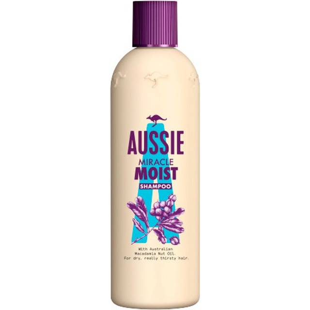 Aussie Miracle Moist Shampoo - Moisture-Quenching, Replenishes Dry, Damaged, Brittle Hair, 250ml