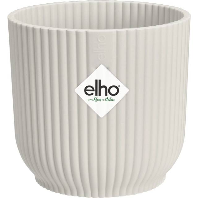 Elho Vibes Fold 7cm Mini Round Plastic Indoor Plant Pot - Silky White