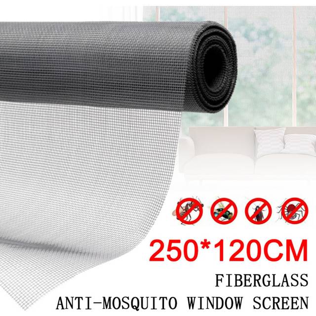 Grey Fibreglass Screen Mesh 1.2m Net Insect Fly Bug Mosquito Spider UK