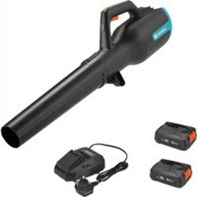 Gardena POWERJET P4A 18v Cordless Garden Leaf Blower 2 x 2.5ah Li-ion Battery Charger