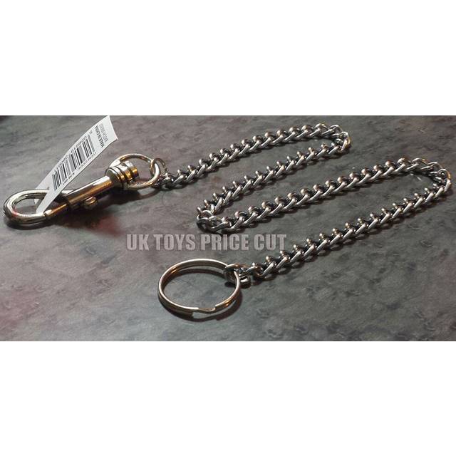Long Hipster Strong Metal Curb link chain Ring Keyring Keychain Key Chain Silver