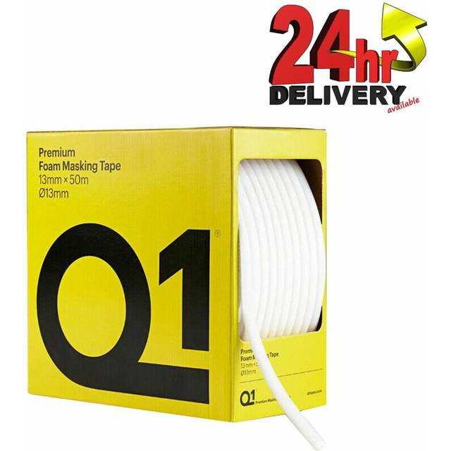 Q1 13mm x 50m Premium Foam Soft Edge Masking Tape for protecting from overspray.