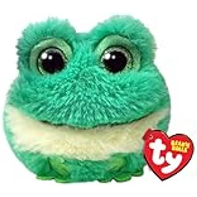 Ty Beanie Balls - Gilly the Frog Glitter Green Eyes, mjuka och runda plyschdjur att samla - 8 cm - T42550
