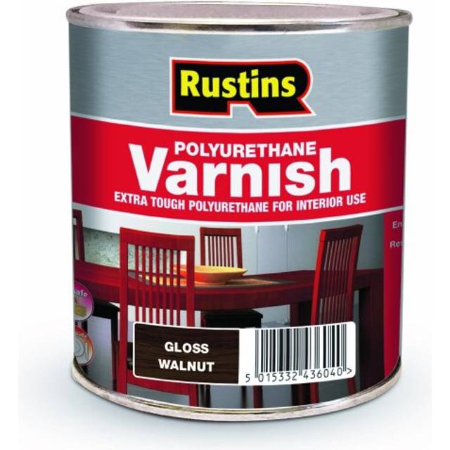 Rustins Polyurethane Varnish Gloss - Walnut 1ltr