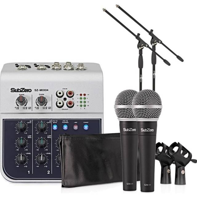 SubZero 4-Kanals Mini Mixer och Mikrofonpaket