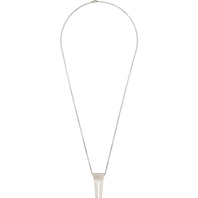 Rick Owens Silver Hollywood Open Trunk Necklace - 128 Palladio - UNI
