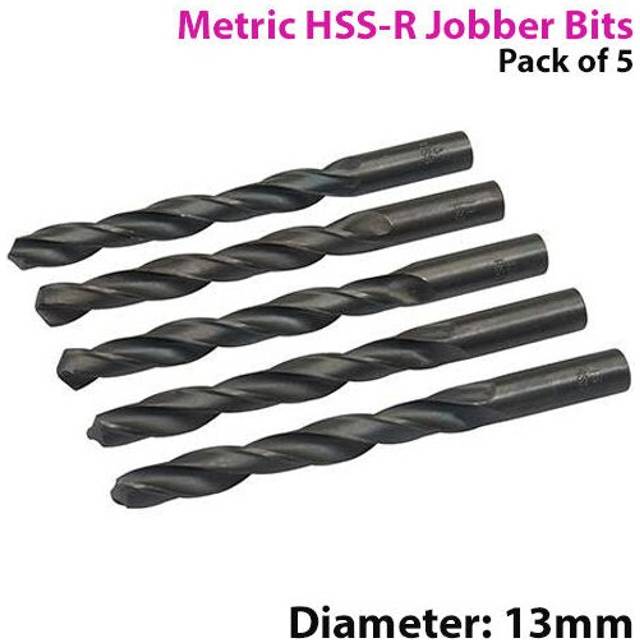 QTY 5 13mm High Speed Steel Jobber Drill Bits 118 Cutting Tip Metal & Wood