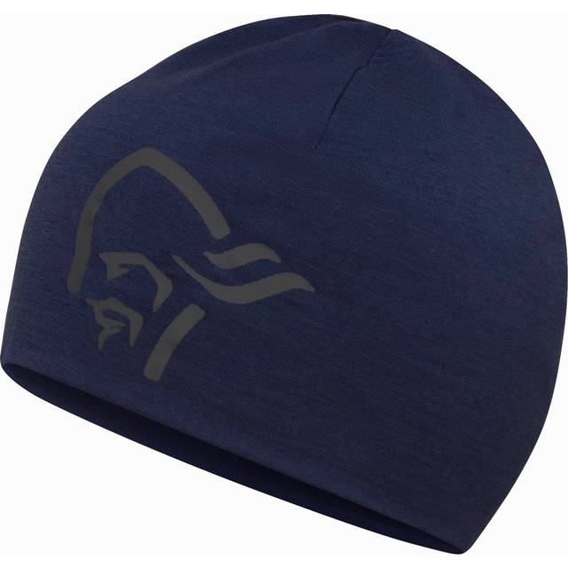 Men's Norrona PureUll 180 Beanie - Indigo Night - Size OS - Hats - Blue