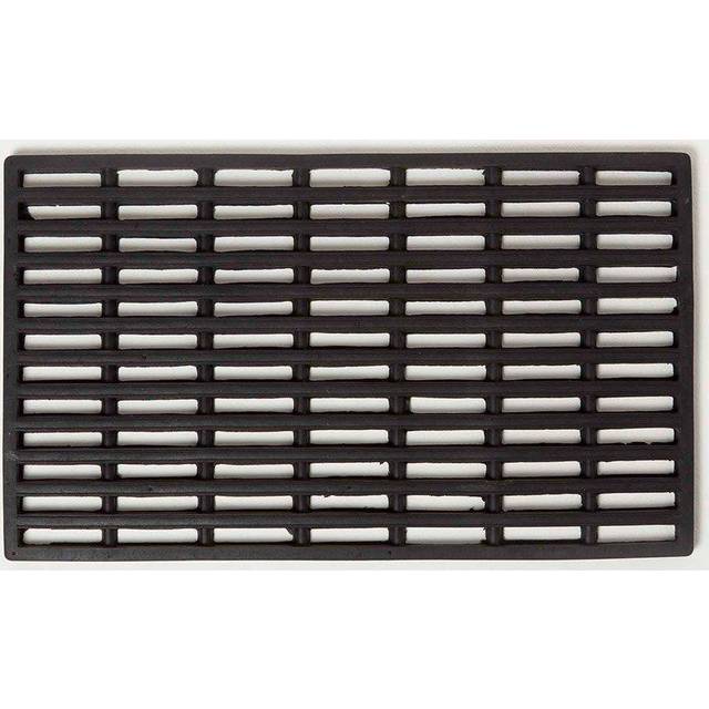 Homescapes Black Grid Rubber Door Mat 61 x 38 cm