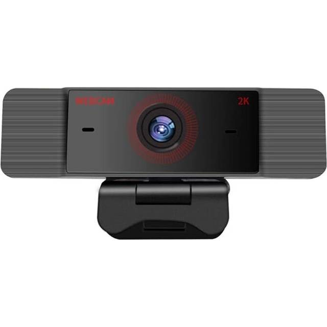 2K Live Streaming Camera 360-Degree Rotation with Privacy Cover Stereo Microphone Desktop or Laptop USB Webcam for Video Calling Recording Conference