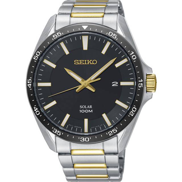 Seiko Watch Solar Chronographs - Black