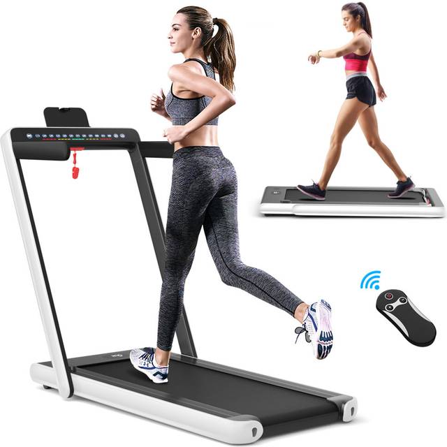 2 in 1 Folding Treadmill Electric 1-12KM/H Walking Running Machine Bluetooth