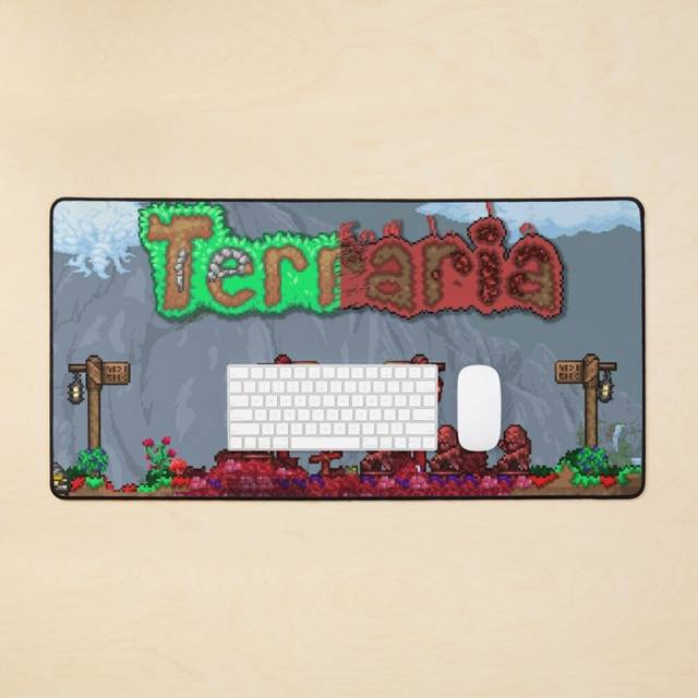 Desk Mat Terraria Game Large Gaming Mouse Pad 35x16 inch