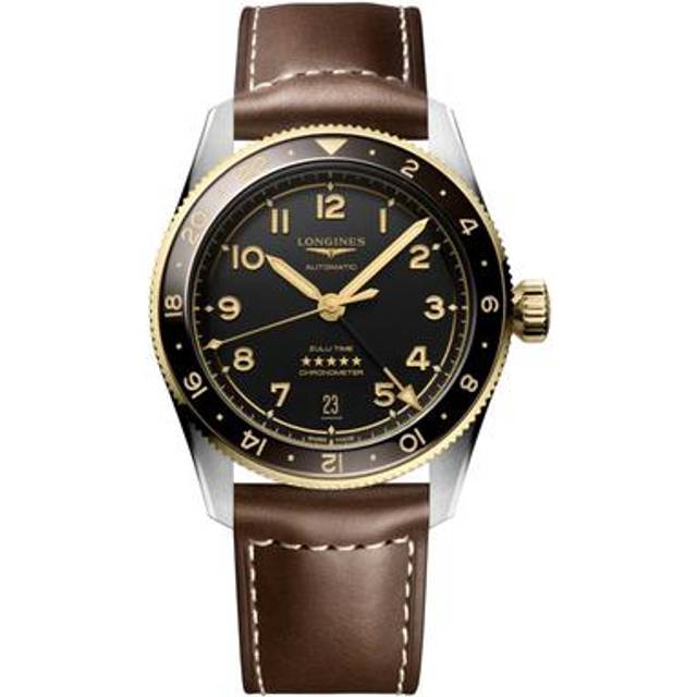 LONGINES Spirit Zulu Time 39MM AUTO Leather Men's Watch L3.802.5.53.2 / L38025532 - Anthracite - 39 mm