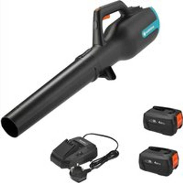 Gardena POWERJET P4A 18v Cordless Garden Leaf Blower 2 x 4ah Li-ion Battery Charger