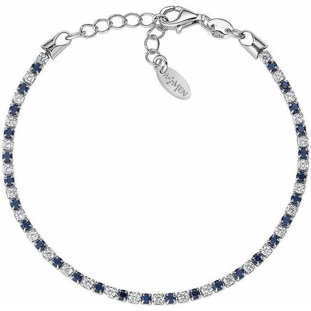 Amen womens tennis bracelet btabbbl16 925% silver blue stones
