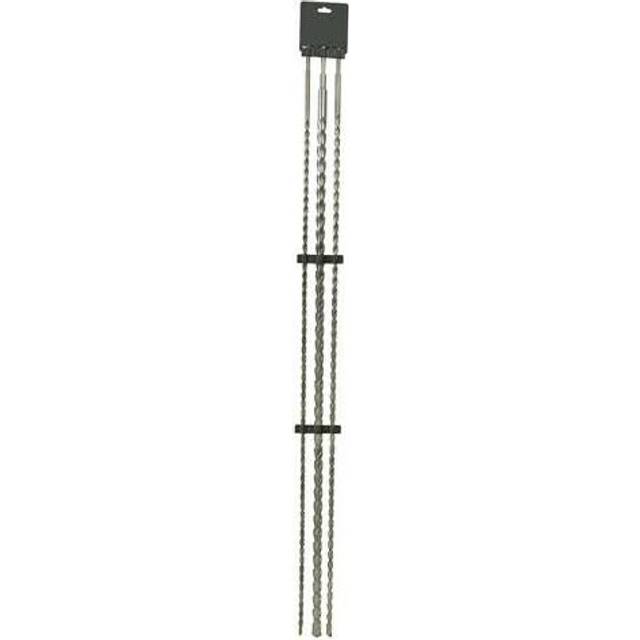 3 Piece 1000mm SDS Plus Masonry Long Drill Bit Set 12mm 16mm & 24mm