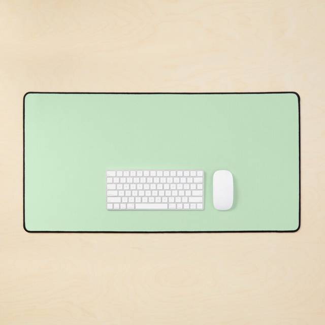 Desk Mat Pastel Mint  Large Gaming Mouse Pad 35x16 inch
