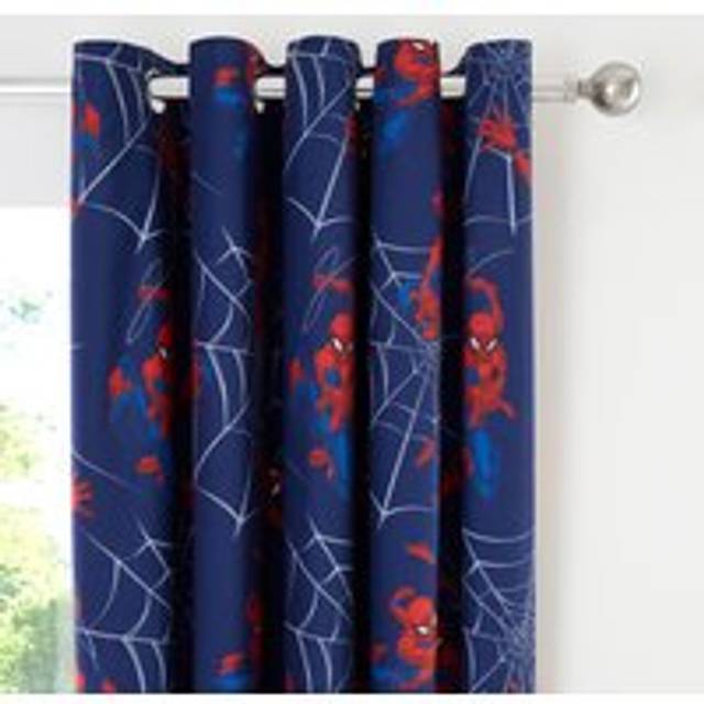 Marvel Spider-Man Thermal Blackout Eyelet Curtains - Navy