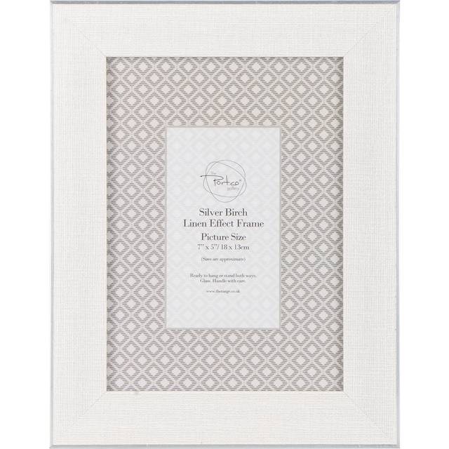 The Port Co. Gallery Silver Linen Effect Birch Photo Frame 7 x 5 inch - The Port. Co Gallery - 7 x 5 Inch