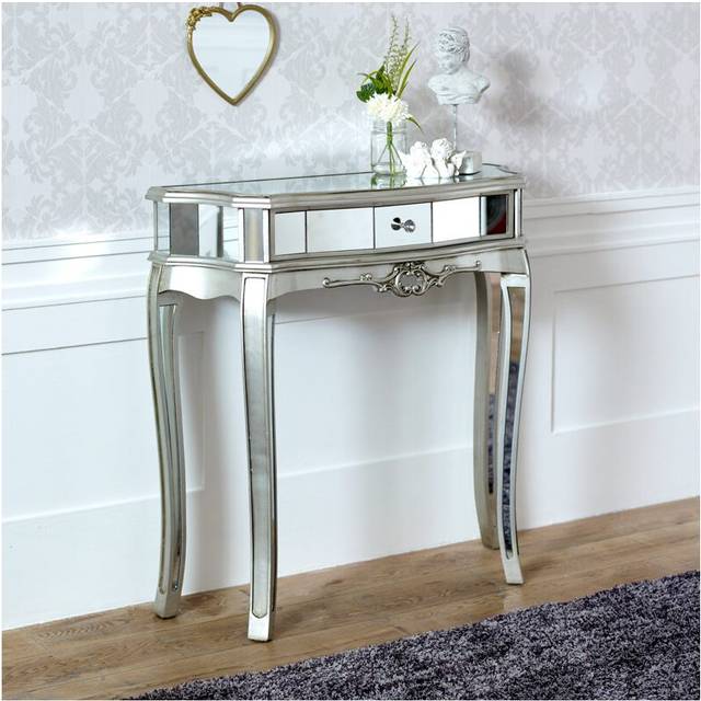 Half Moon Mirrored Console Table - Tiffany Range Material: Furniture/Furniture Ranges/Tiffany Range
