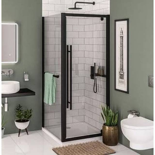 Vantage 2000 Chrome Pivot Door Shower Enclosure, Various Sizes - 700mm Door