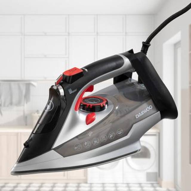 Daewoo 3000W Power-Glide Steam Iron - Black