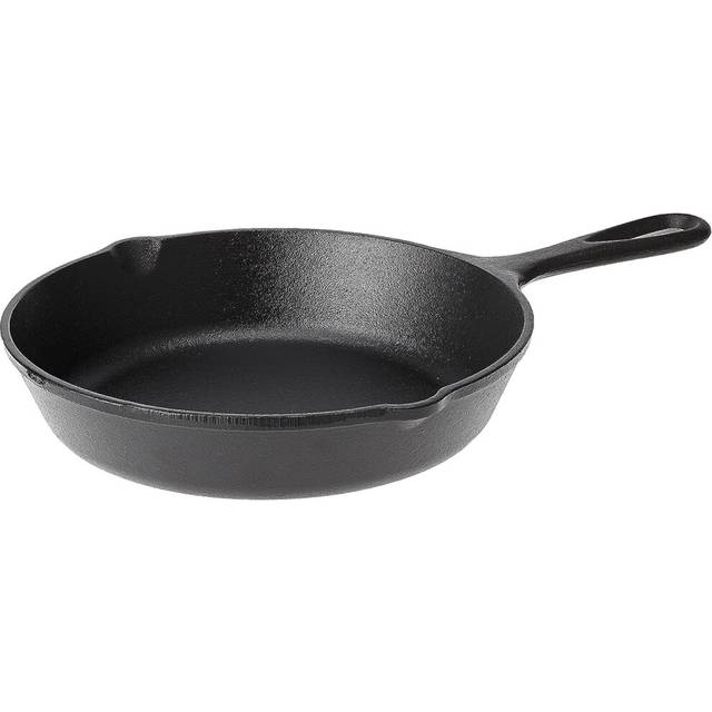 Cast iron skillet pan non stick round frying grill kitchen fry cooking cookware