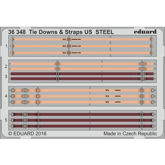 Eduard 36348 1:35 Etched Detailing Set Tie Downs & Straps U.S. STEEL