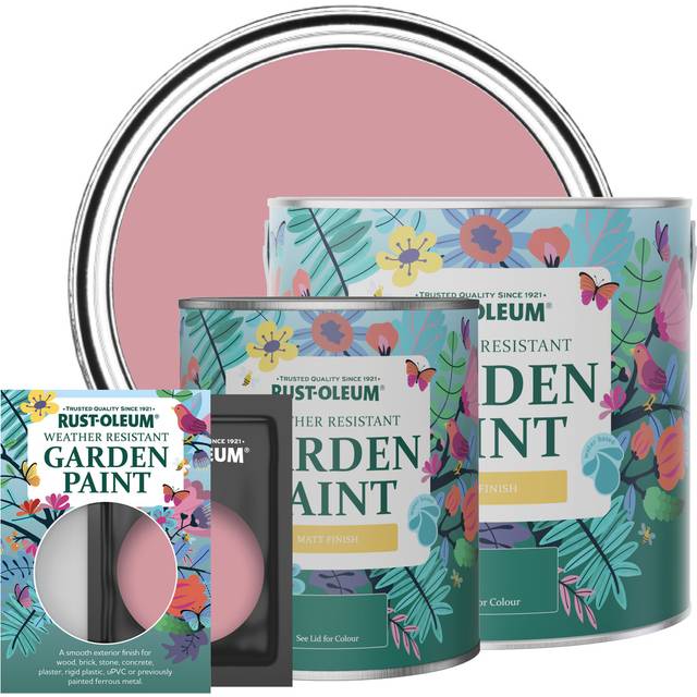 Rust-Oleum Garden Paint, Matt Finish - DUSKY PINK - 2.5L - Pink