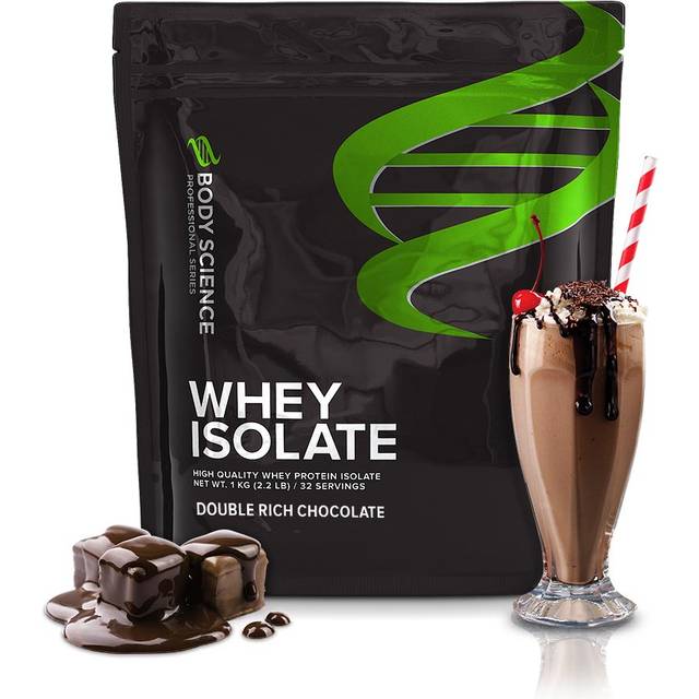 Whey Isolate - 1 kg - Double Rich Chocolate - Body Science - Proteinpulver, Vassleprotein, Hög proteinhalt & låg laktoshalt