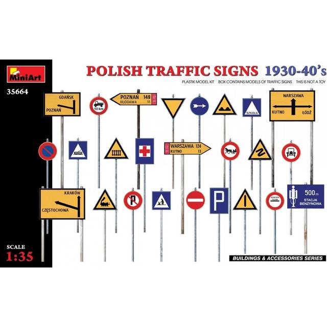 MIN35664 - Miniart 1:35 - Traffic Signs Polish 1930's - 40's