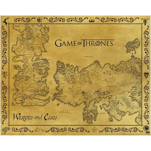 Game Of Thrones - Antique Map Mini - Poster - beige - Onesize