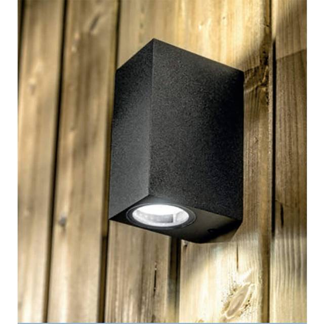 CGC Black Square Edge Up and Down Rectangular Twin Wall Light