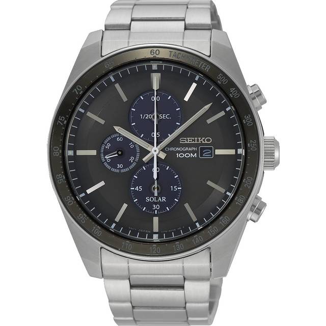 Seiko Watch Solar Chronographs - Black