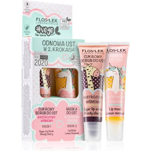 Floslek Vege Lip Care lip renewal in 2 steps 2x14g