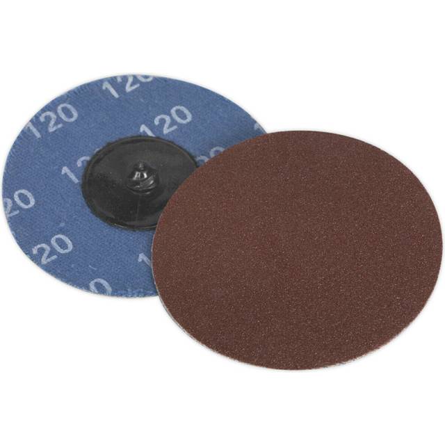 10 PACK - 75mm Quick Change Mini Sanding Discs - 120 Grit Aluminium Oxide Sheet
