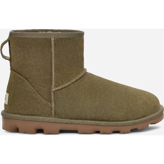 UGG Cow Split Leather Comfortable Fashion Classic Short Snow Boots Women boots Dark-Olive 1115030-BTOL 36