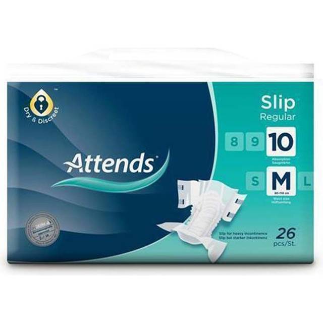 Inkontinensskydd allt-i-ett - Attends Slip 10 Regular M - 104 st